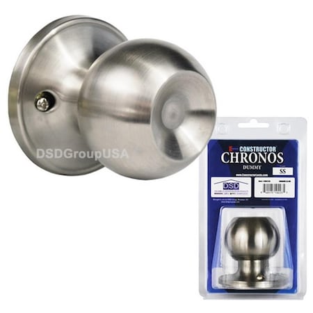 Constructor Chronos Dummy Door Lever Lock Set Knob Handle Set- Stainless Steel CON-CHR-SS-DM